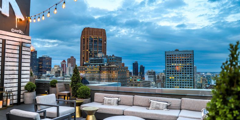 High Above the City: Unwinding at a Rooftop Bar, Lounge, and Restaurant