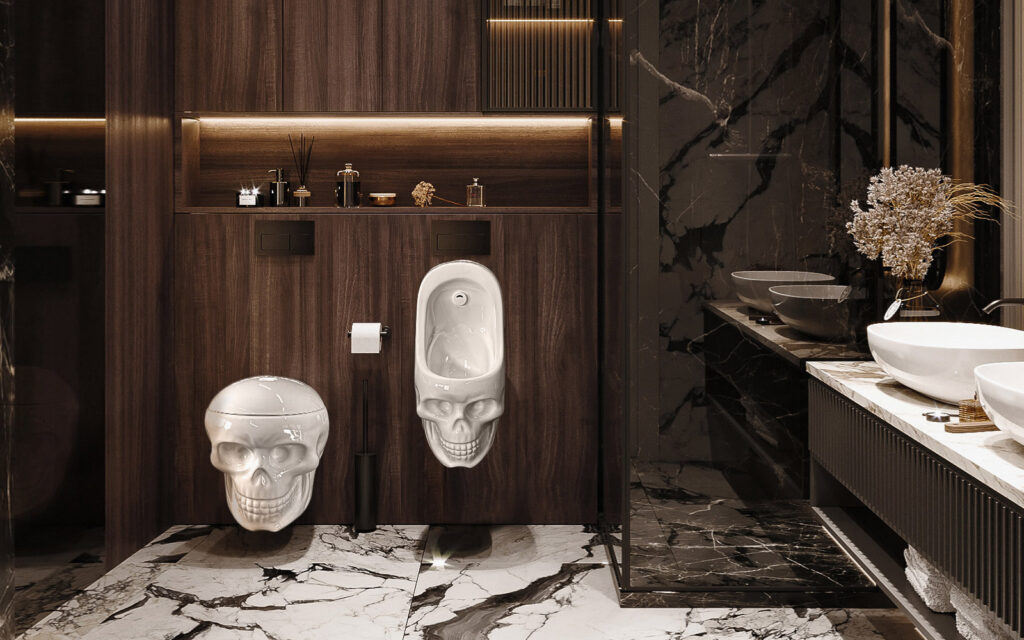 Bold And Beautiful: Marble Skull Toilets For Modern Bathrooms