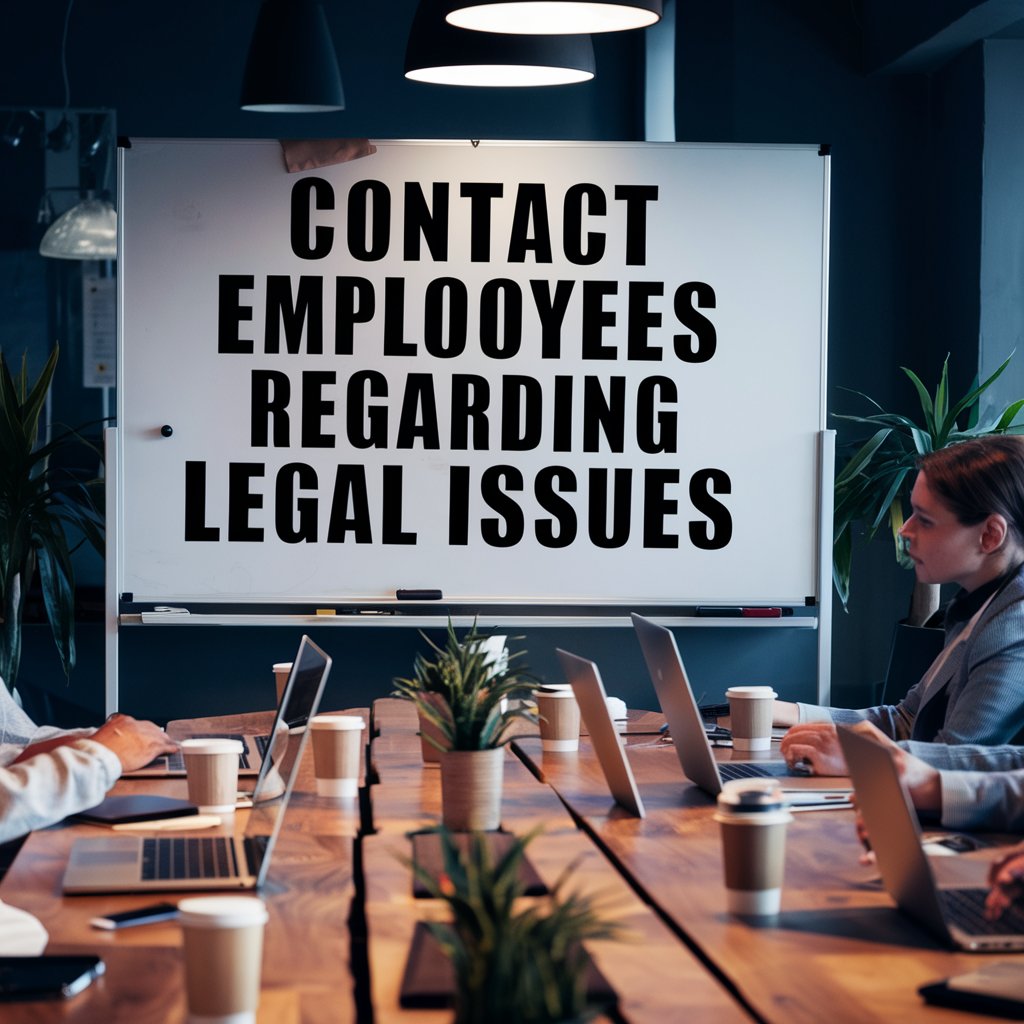 Contact Employees Regarding Legal Issues