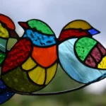 Stained Glass Bird Window Hanging