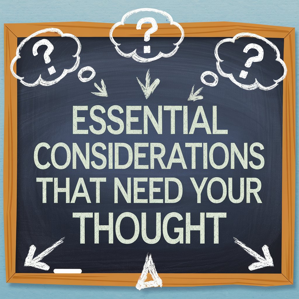 Essential Considerations That Need Your Thought