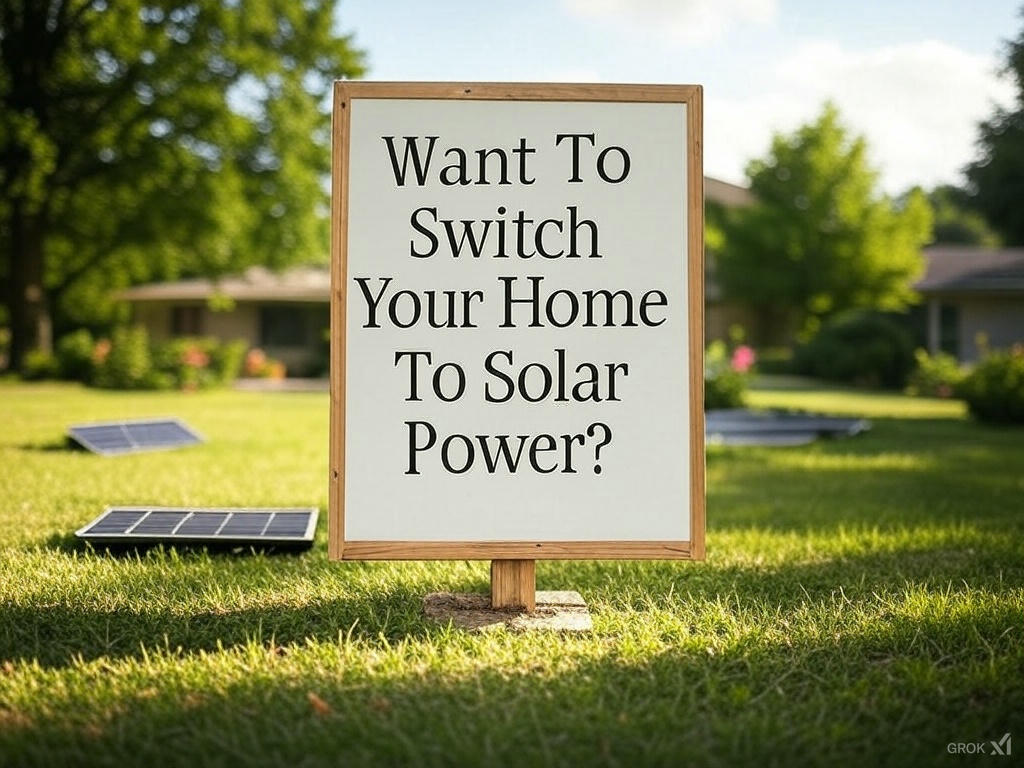 Want To Switch Your Home To Solar Power