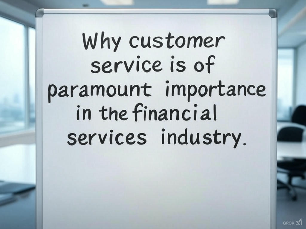 Why customer service is of paramount importance in the financial services industry