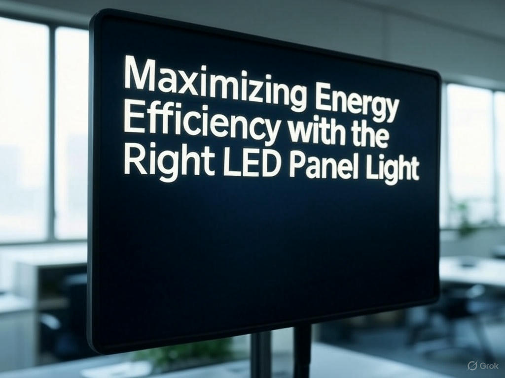 Maximizing Energy Efficiency with the Right LED Panel Light