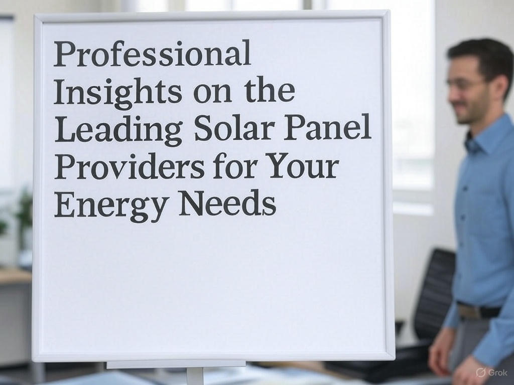 Professional Insights on the Leading Solar Panel Providers for Your Energy Needs