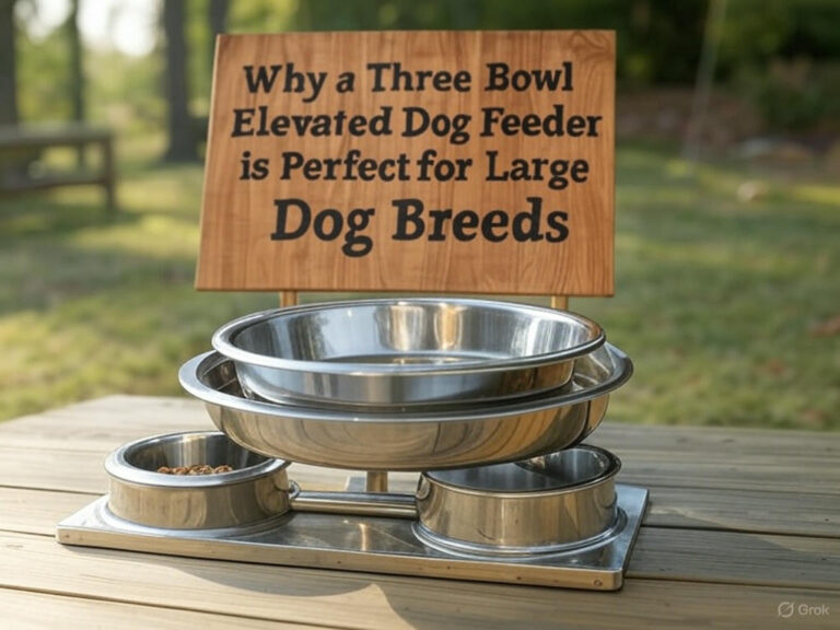 Why a Three Bowl Elevated Dog Feeder is Perfect for Large Dog Breeds
