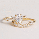 AmandaFineJewelry Colored Gemstone Bridal Ring Sets