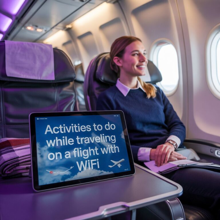 Activities to Do While Traveling on a Flight with WiFi