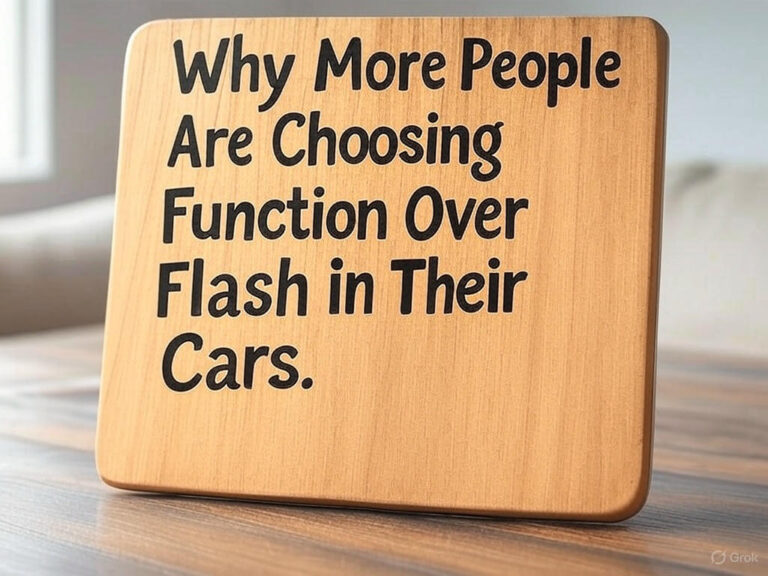 Why More People Are Choosing Function Over Flash in Their Cars