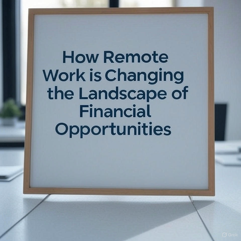 How Remote Work is Changing the Landscape of Financial Opportunities
