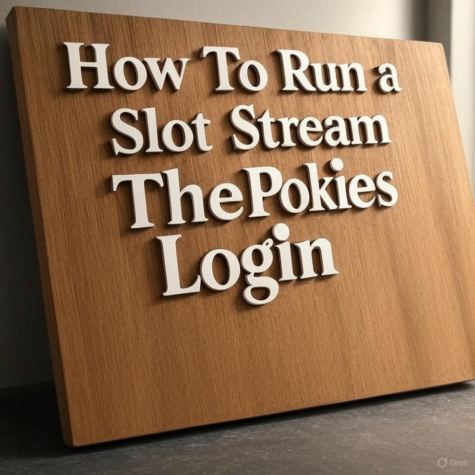 How To Run a Slot StreamThePokies Login