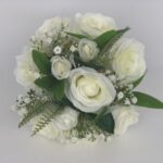 Celebrate Love With White Roses And Carnations Bridal Bouquet