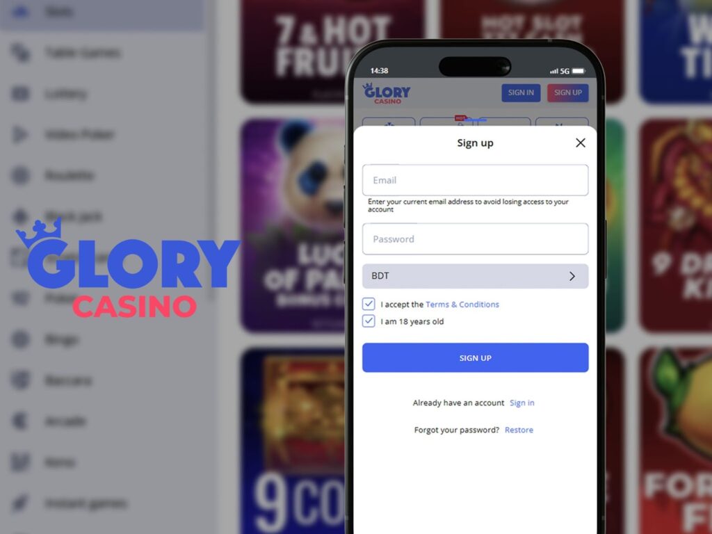Quick Registration at Glory Casino
