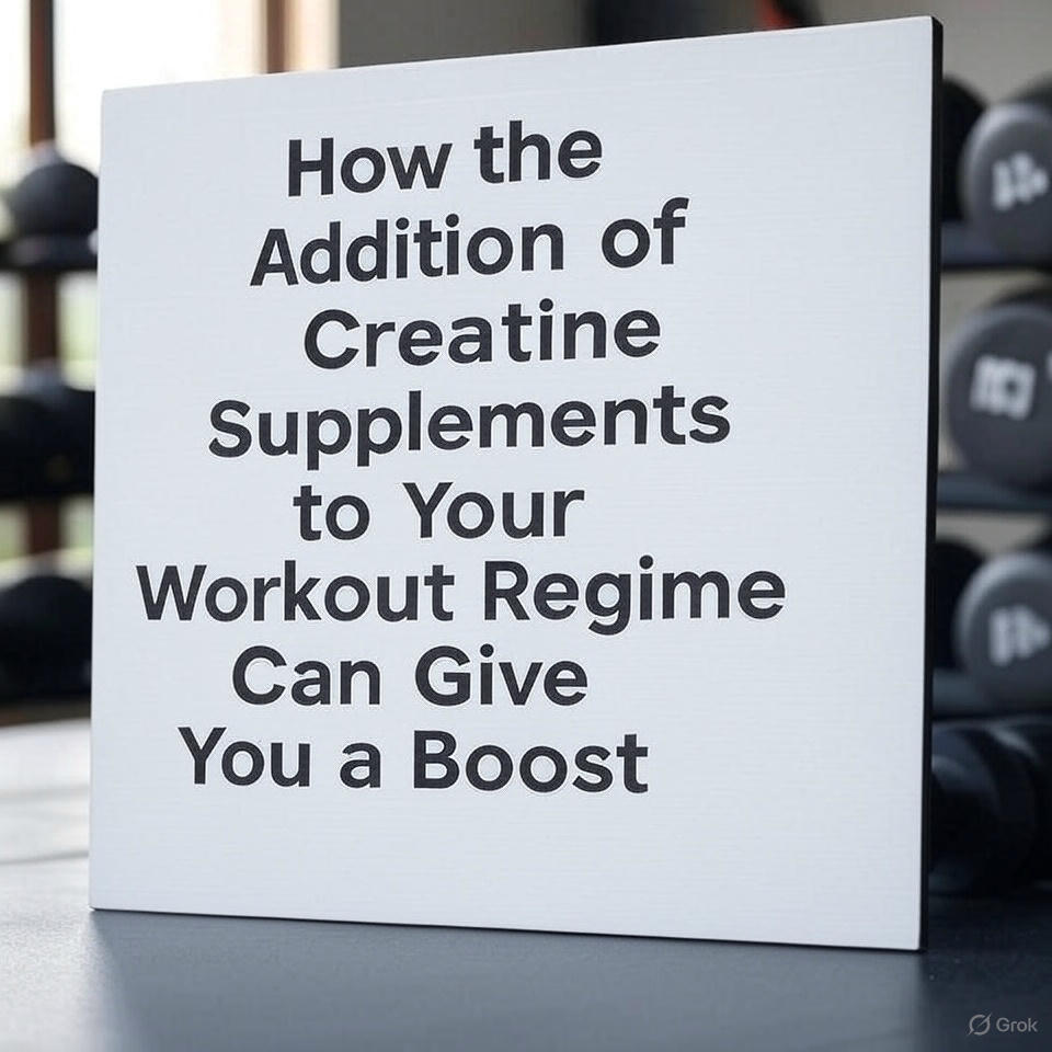 How the Addition of Creatine Supplements to Your Workout Regime Can Give You a Boost