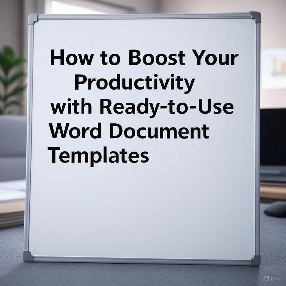 How to Boost Your Productivity with Ready-to-Use Word Document Templates