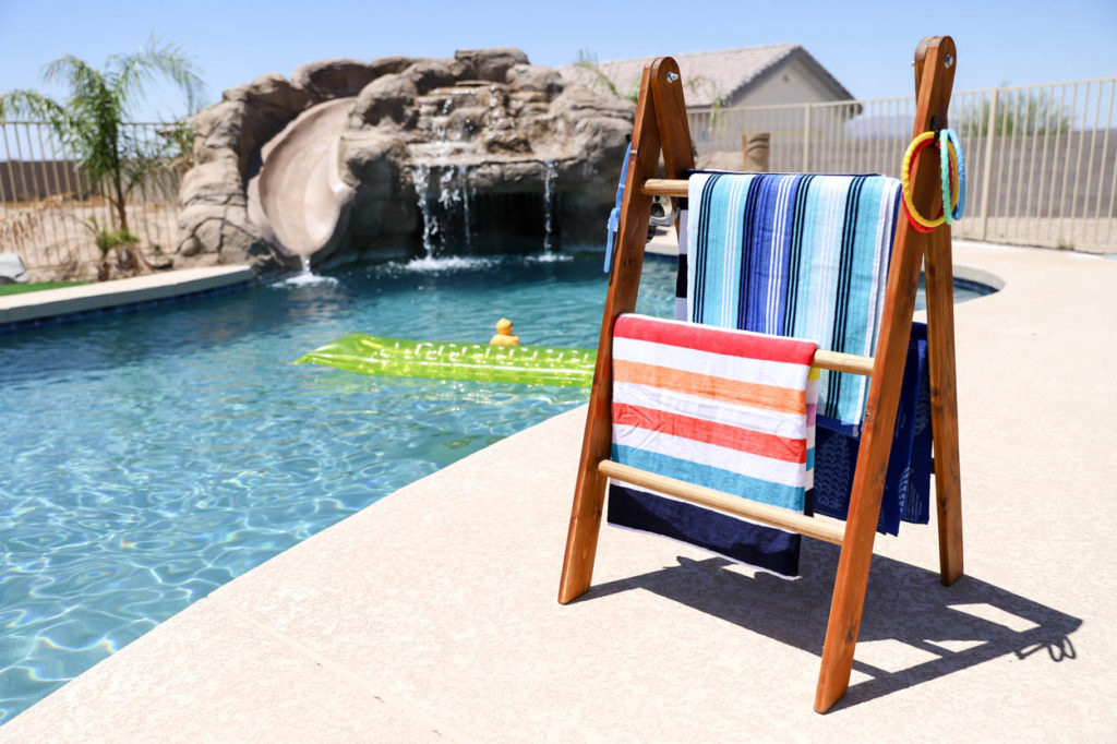 Pool Towel Rack