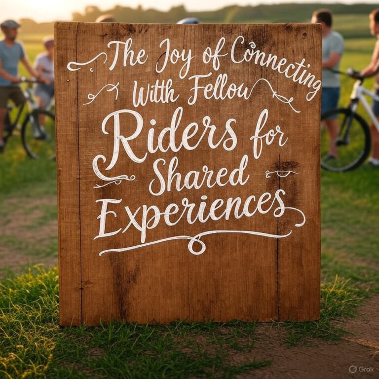 The Joy of Connecting With Fellow Riders for Shared Experiences