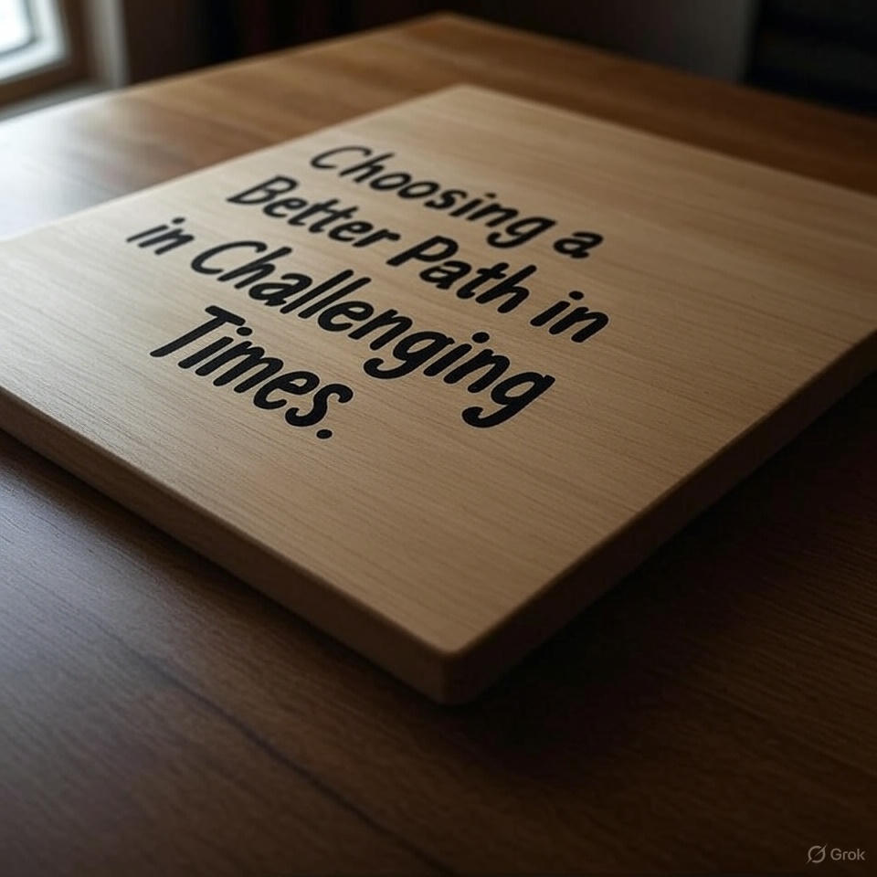Choosing a Better Path in Challenging Times