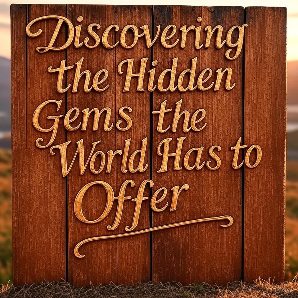 Discovering the Hidden Gems the World Has to Offer