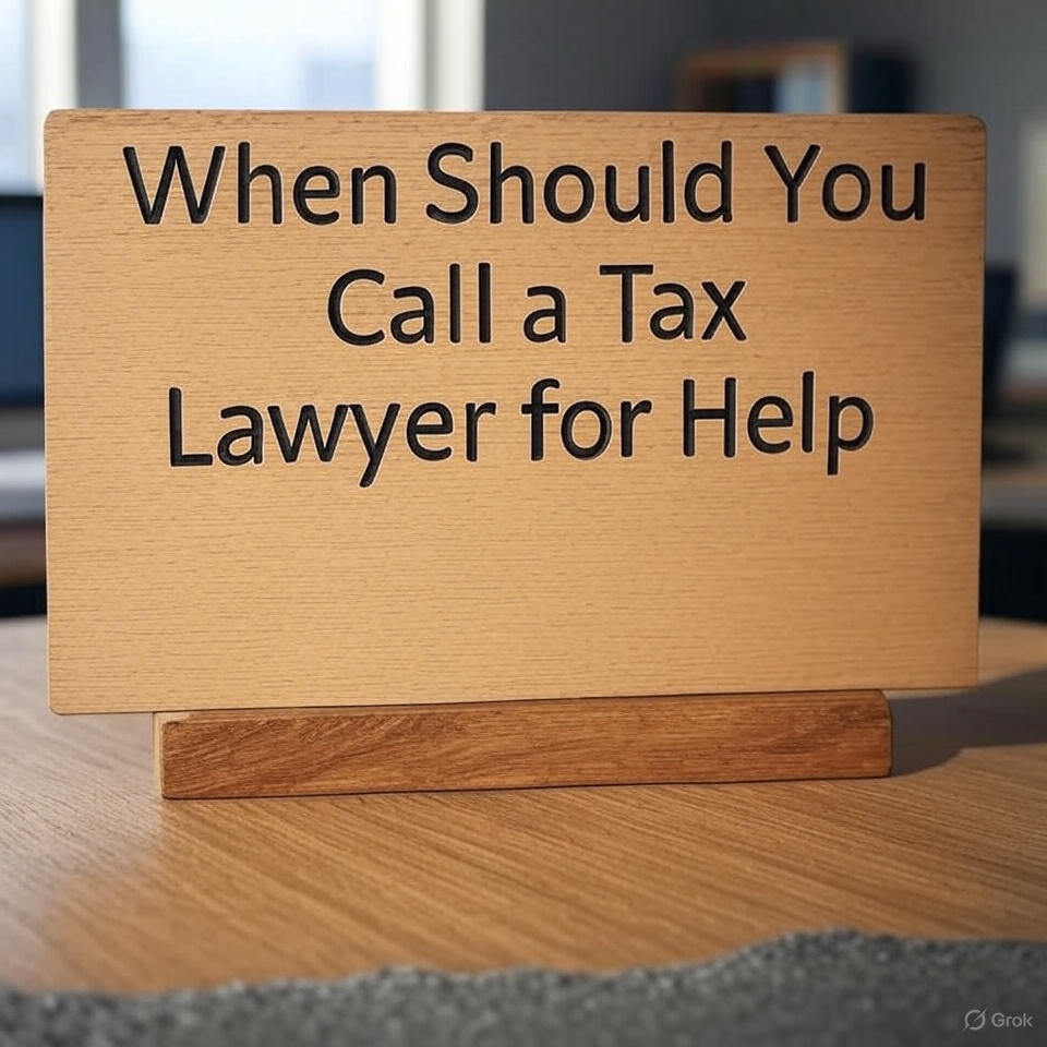 When Should You Call a Tax Lawyer for Help
