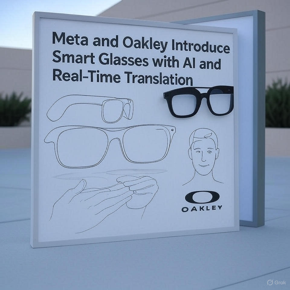 Meta and Oakley Introduce Smart Glasses with AI and Real-Time Translation