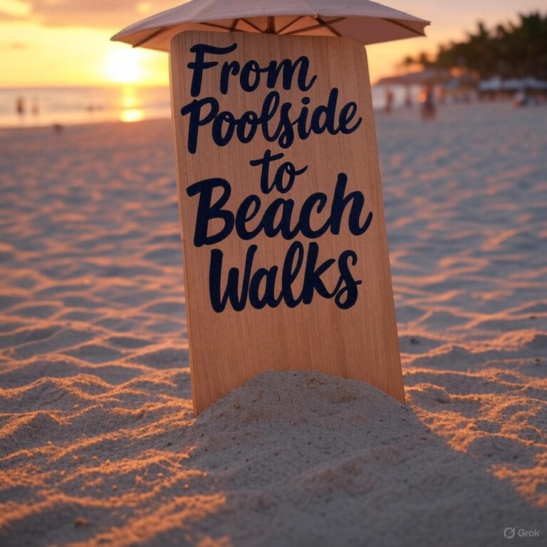 From Poolside to Beach Walks