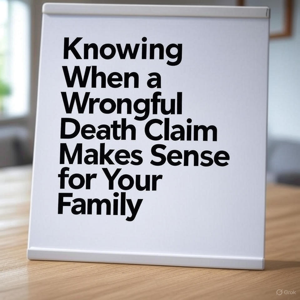 Knowing When a Wrongful Death Claim Makes Sense for Your Family