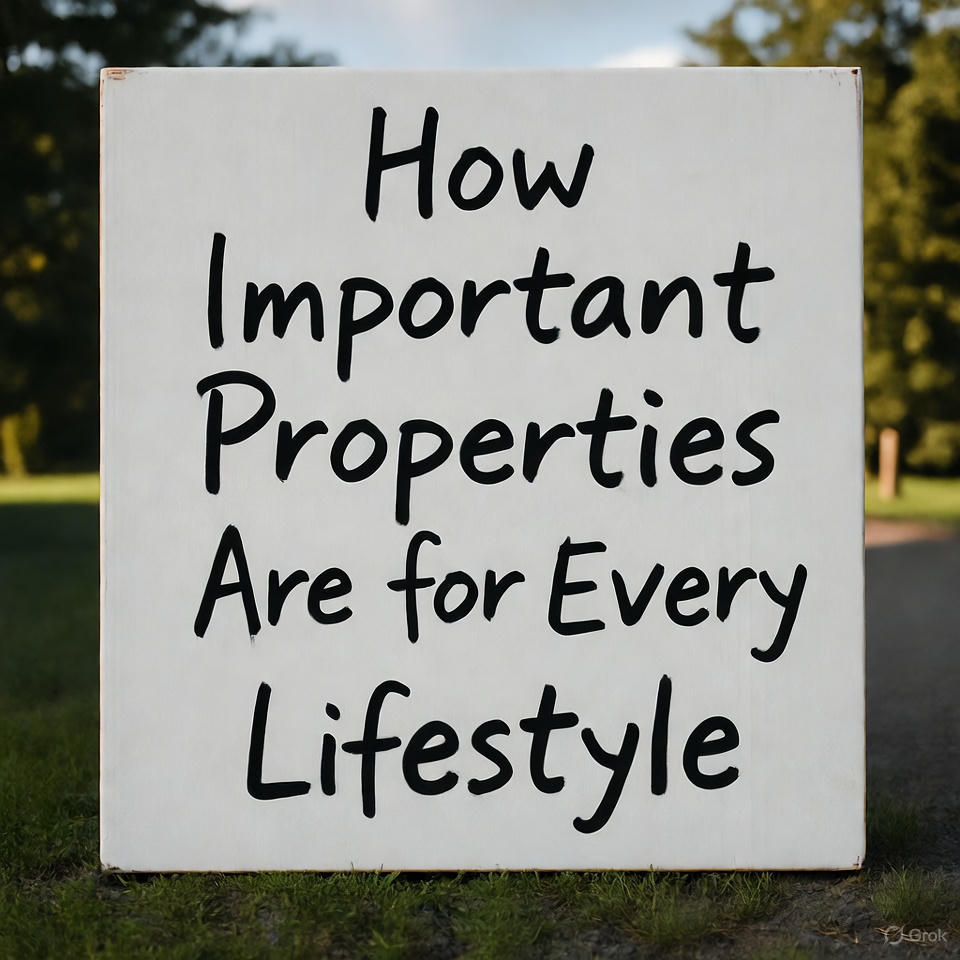 How Important Properties Are for Every Lifestyle