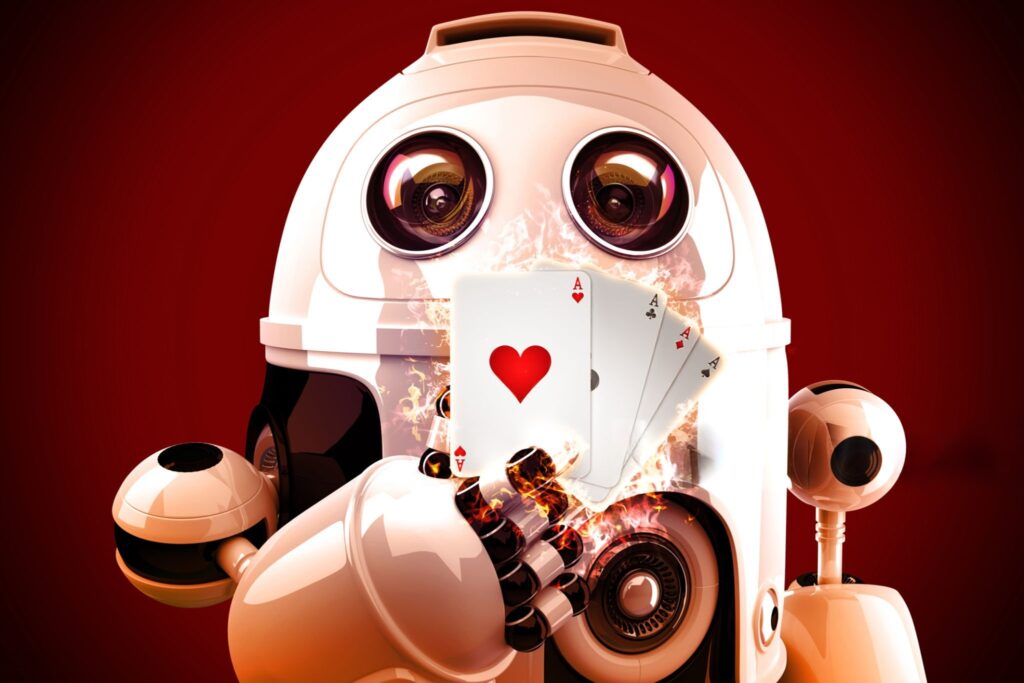 A Robot Holding Four Aces