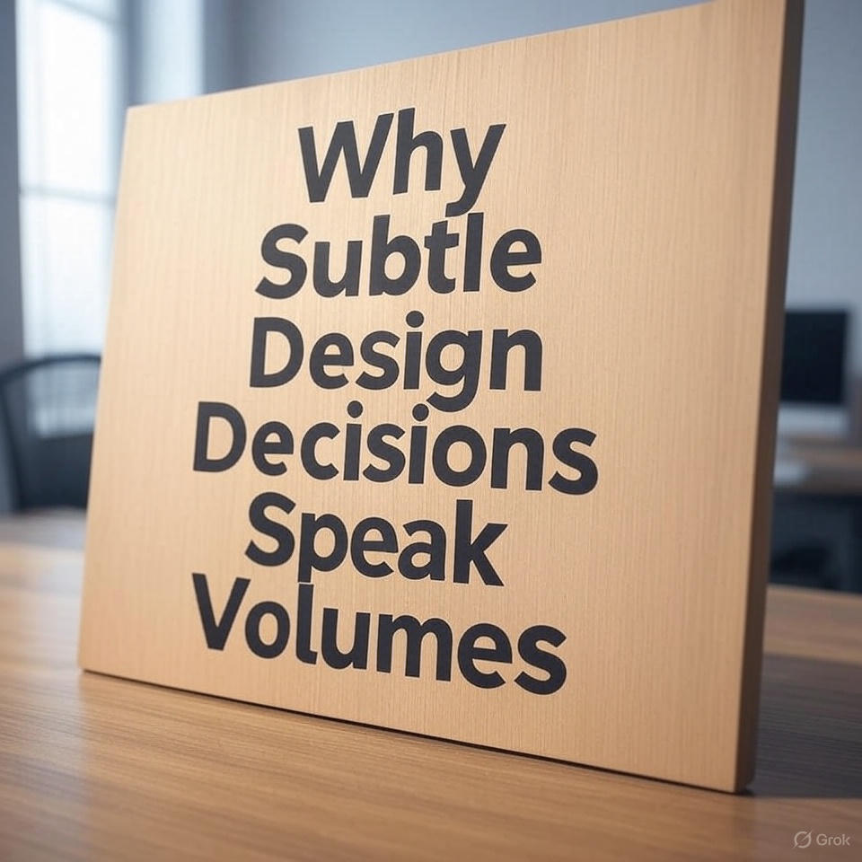 Why Subtle Design Decisions Speak Volumes