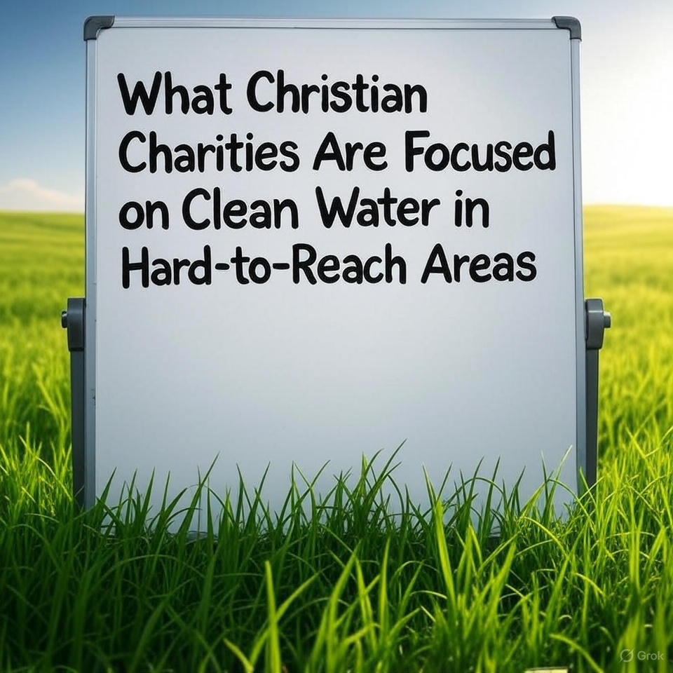 What Christian Charities Are Focused on Clean Water in Hard-to-Reach Areas