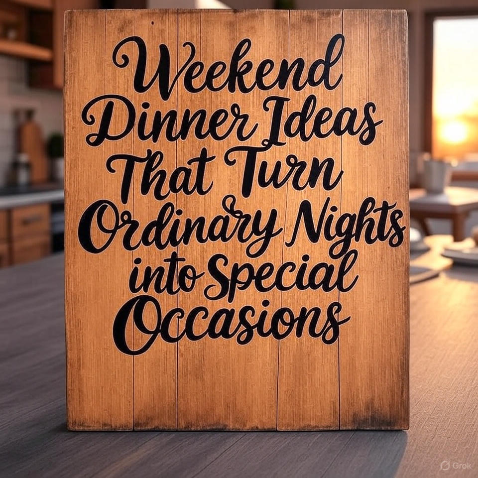 Weekend Dinner Ideas That Turn Ordinary Nights into Special Occasions