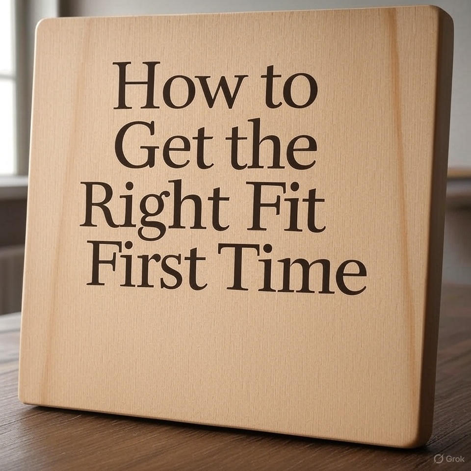 How to Get the Right Fit First Time
