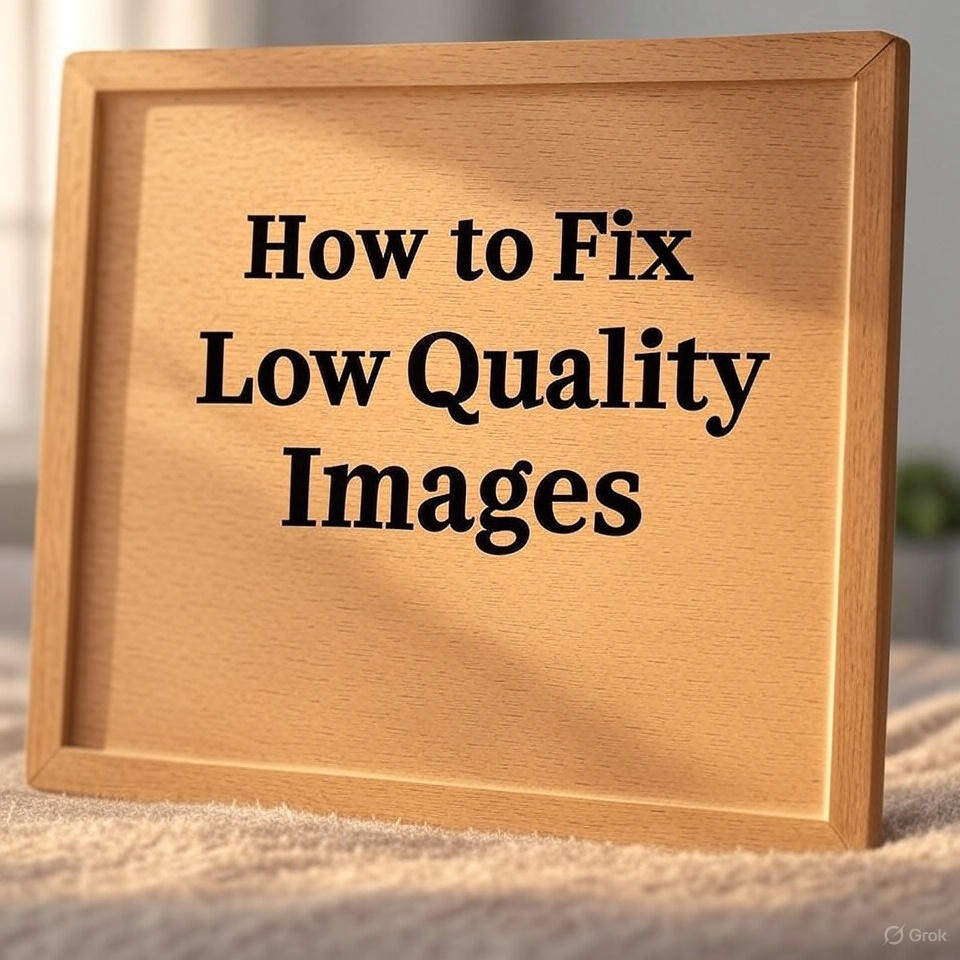 How to Fix Low Quality Images