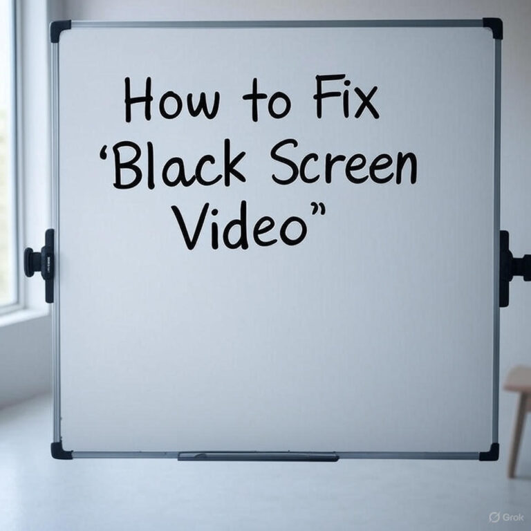 How to Fix Black Screen Video