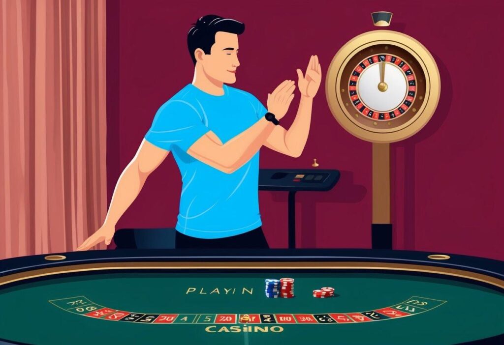 på casino