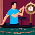 på casino