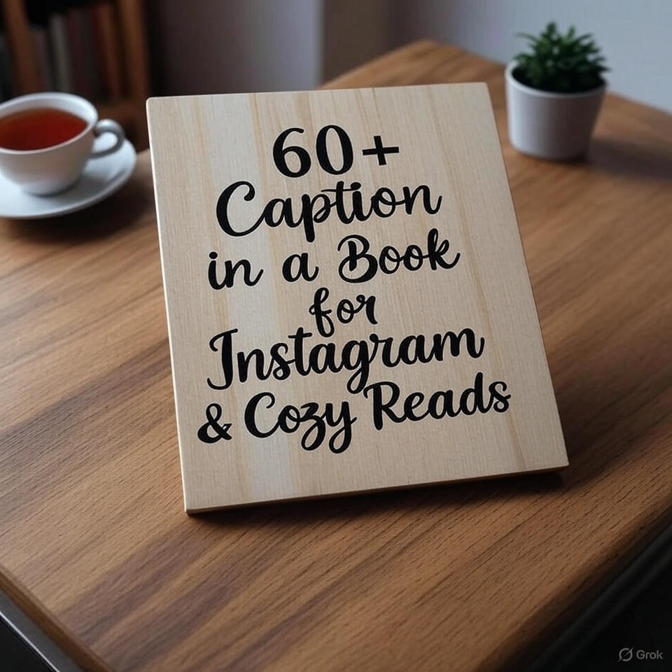60+ Caption in a Book for Instagram & Cozy Reads