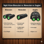 Night Vision Binoculars vs. Monoculars vs. Goggles