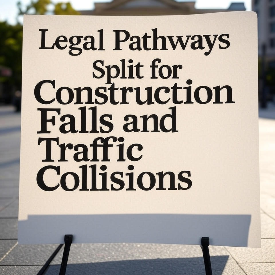 Legal Pathways Split for Construction Falls and Traffic Collisions