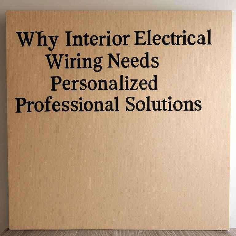 Why Interior Electrical Wiring Needs Personalized Professional Solutions