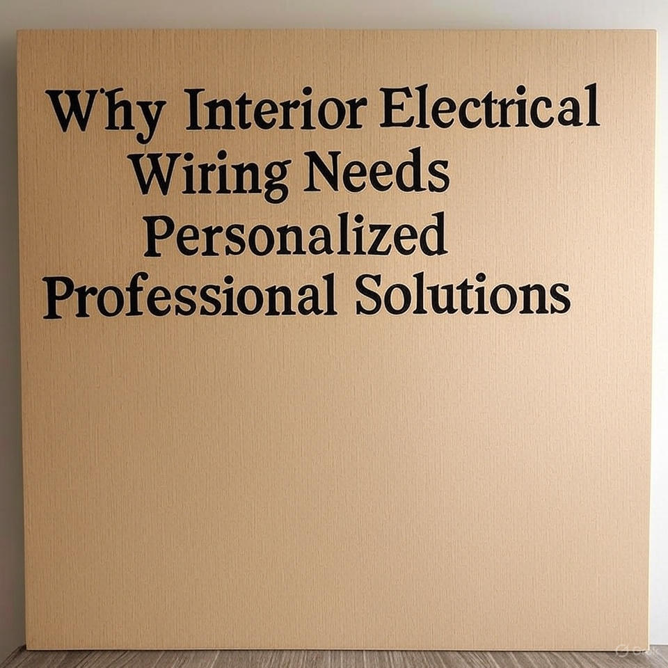 Why Interior Electrical Wiring Needs Personalized Professional Solutions