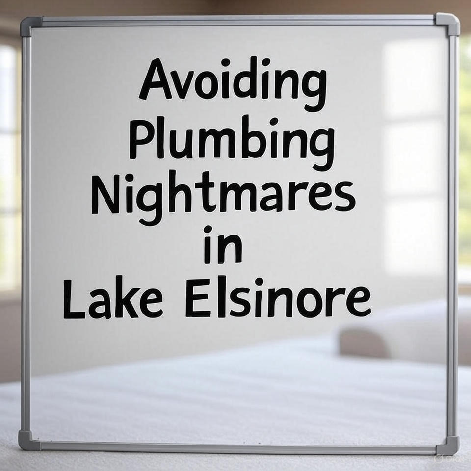 Avoiding Plumbing Nightmares in Lake Elsinore