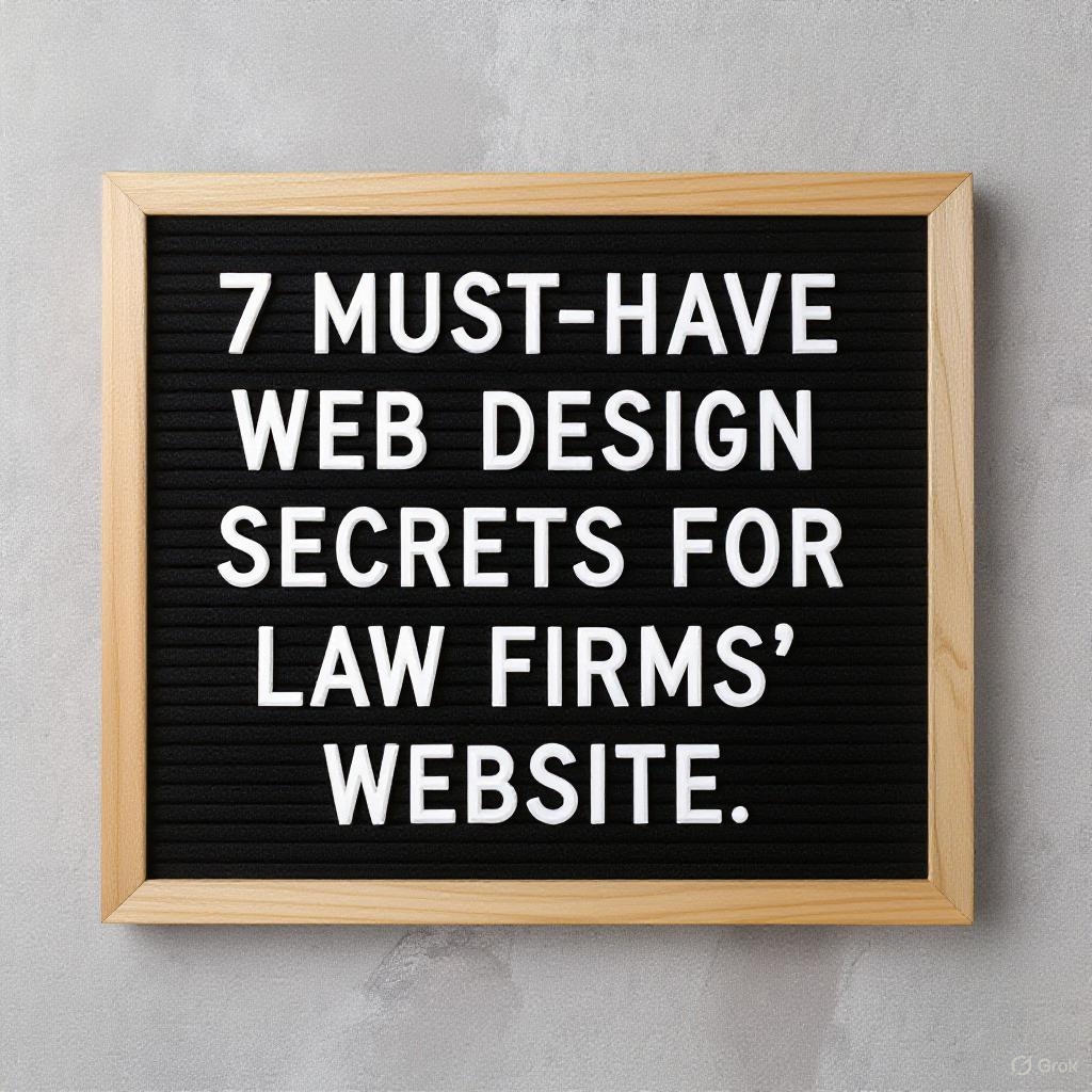 7 Must-Have Web Design Secrets for Law Firms' Websites