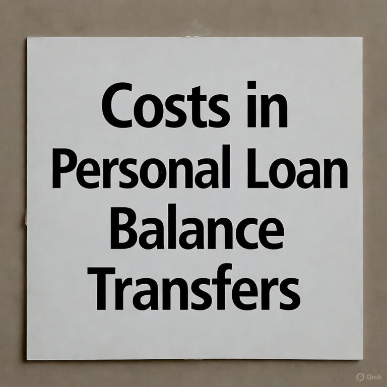 Costs in Personal Loan Balance Transfers
