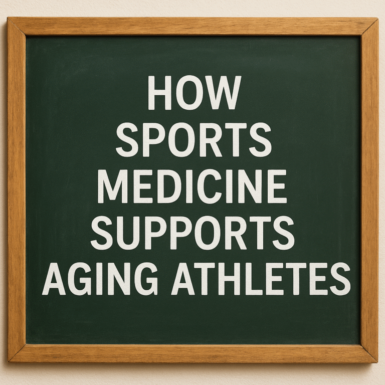 How Sports Medicine Supports Aging Athletes