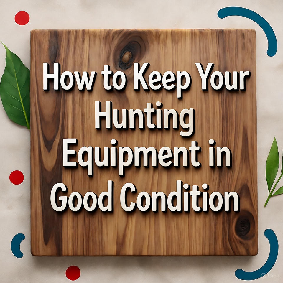 How to Keep Your Hunting Equipment in Good Condition