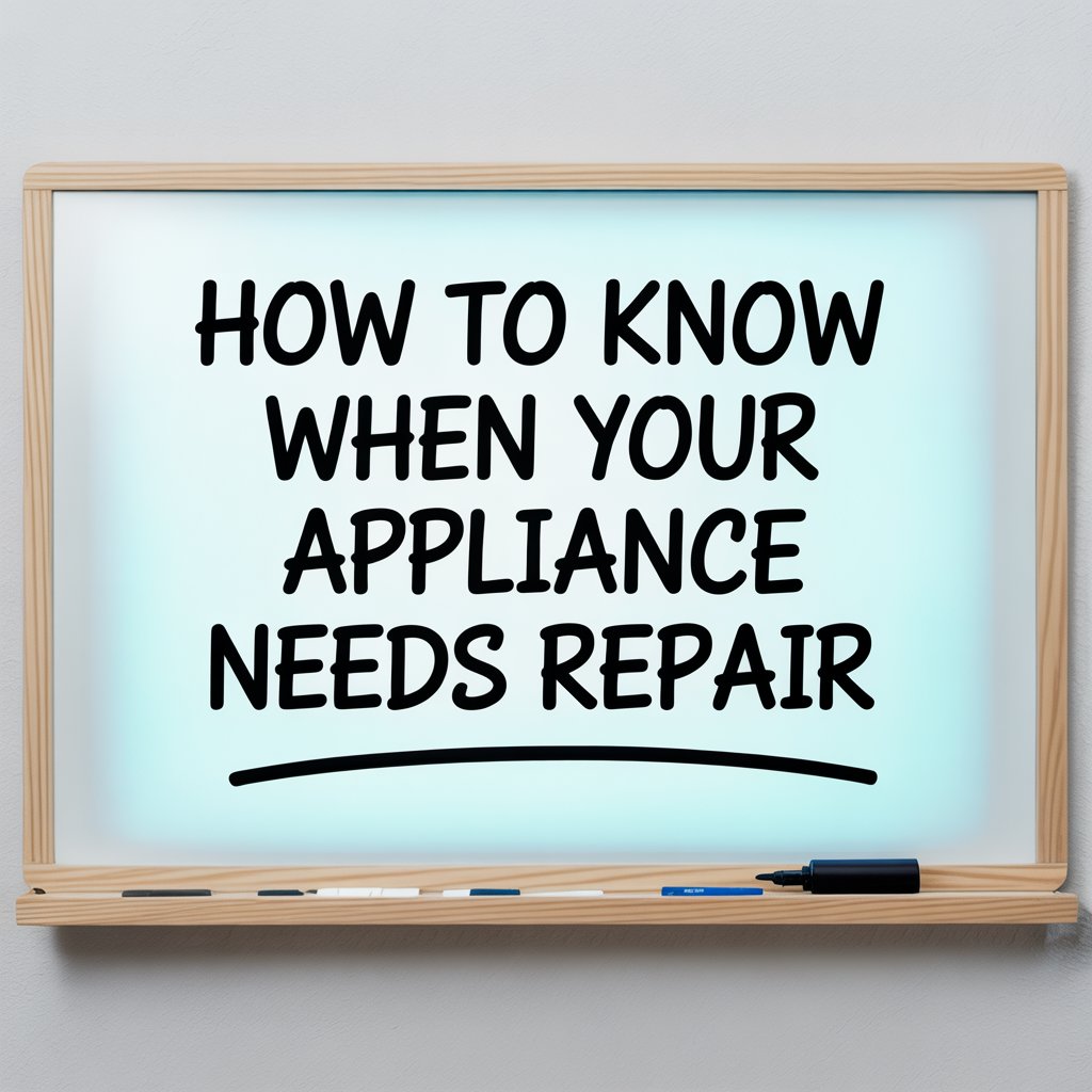 How to Know When Your Appliance Needs Repair