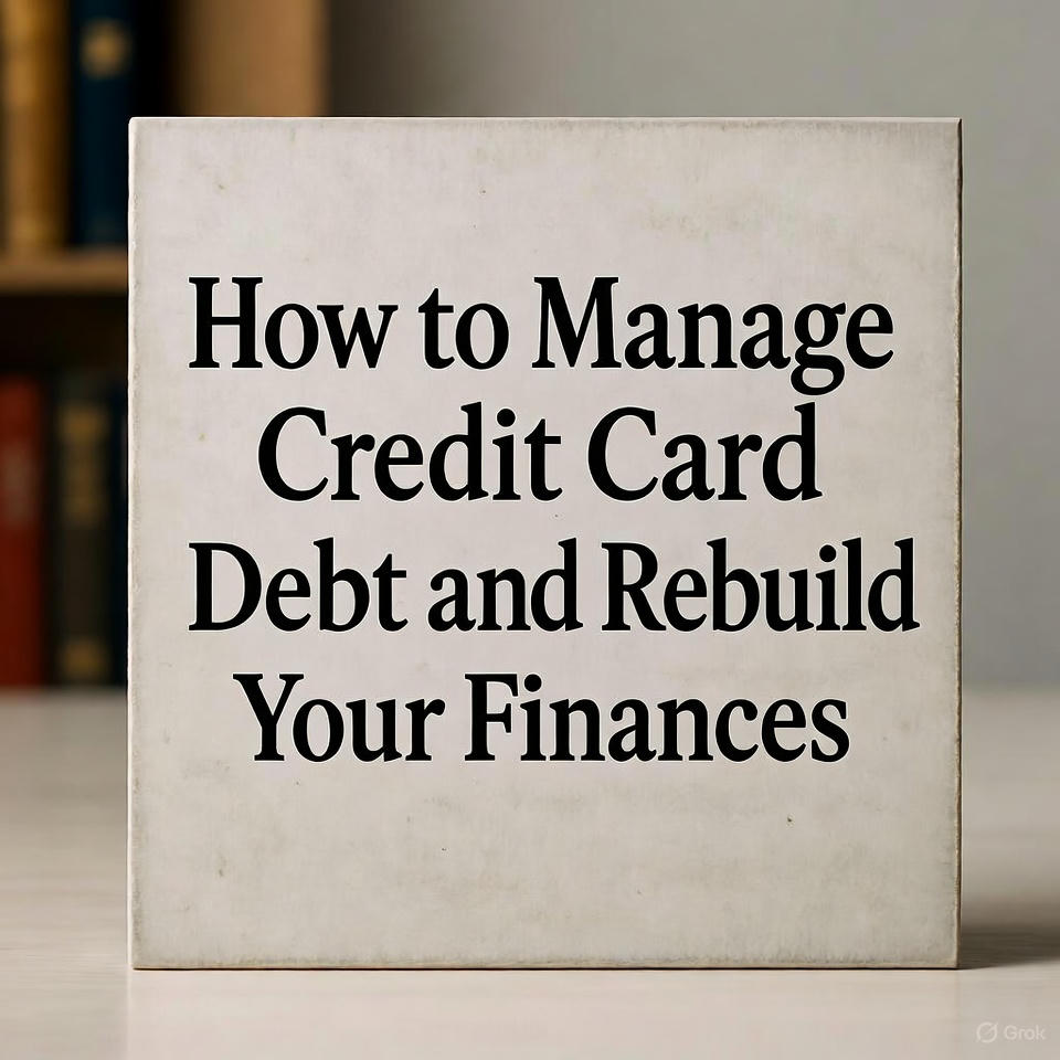 How to Manage Credit Card Debt and Rebuild Your Finances