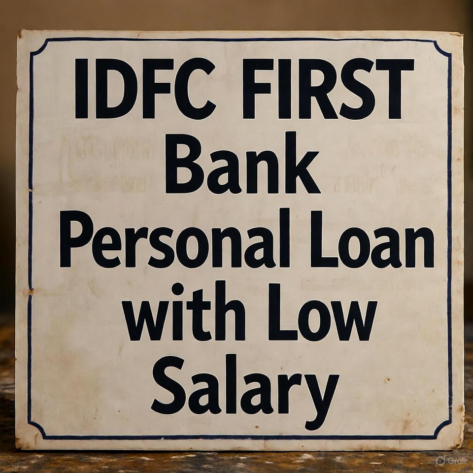 IDFC FIRST Bank Personal Loan with Low Salary